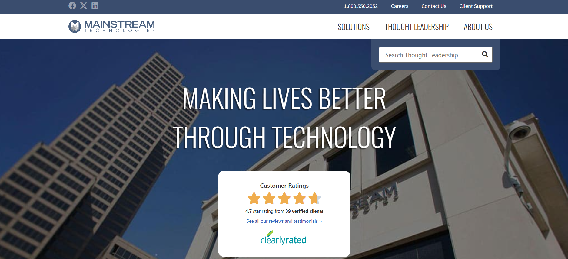 Mainstream Technologies managed IT services in Little Rock, AR &mdash; homepage