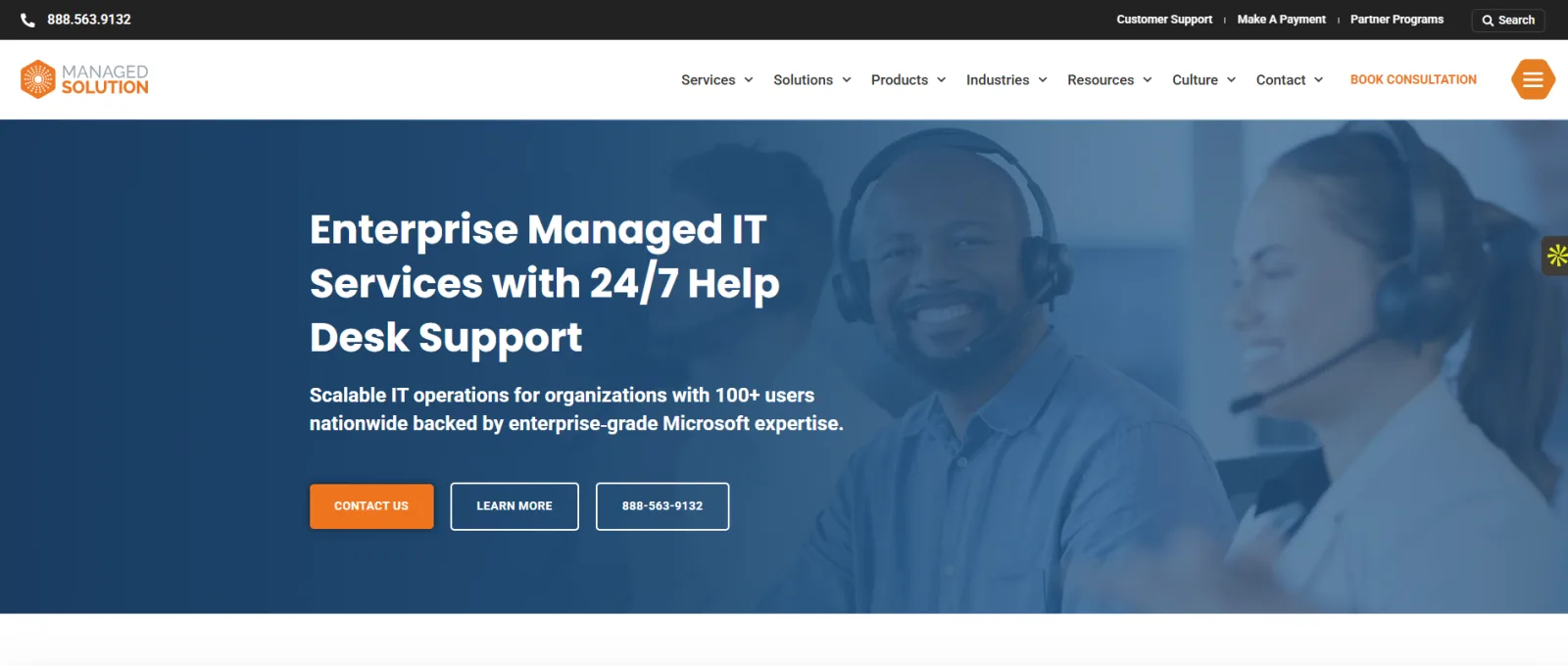 Managed Solution managed IT services in San Diego, homepage