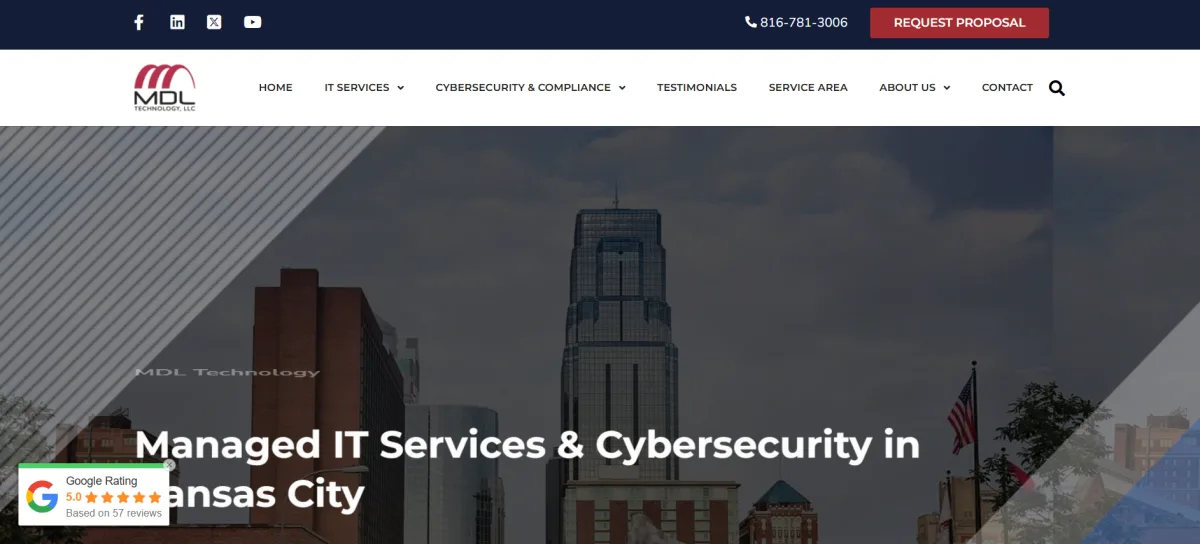 MDL Technology managed IT services Kansas City homepage
