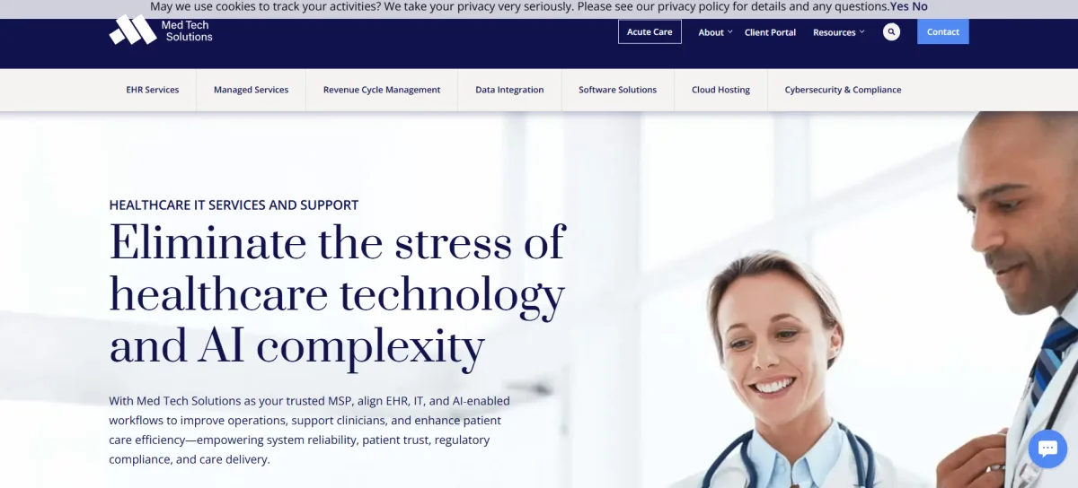Med Tech Solutions healthcare IT Minneapolis homepage