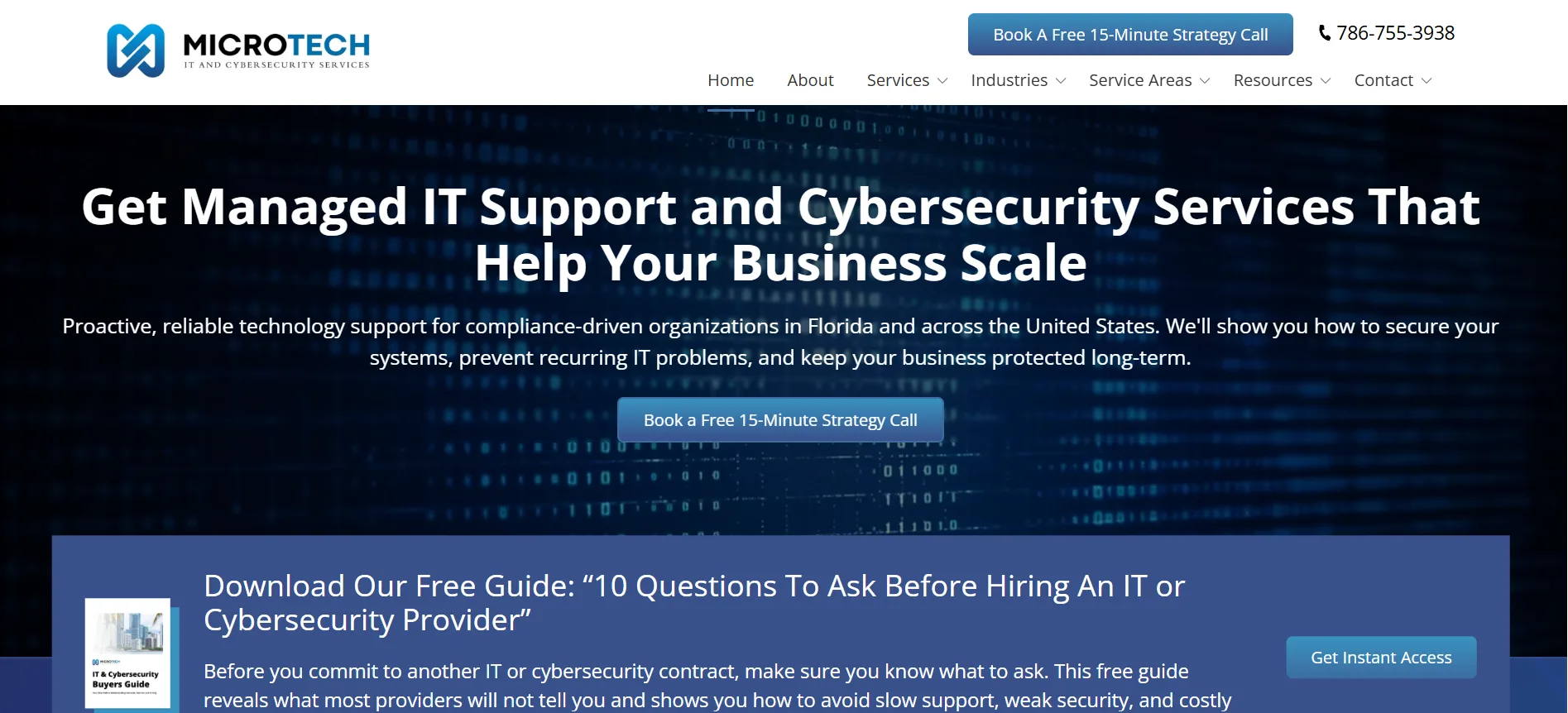 Microtech Computer Services Fort Lauderdale cybersecurity IT — homepage