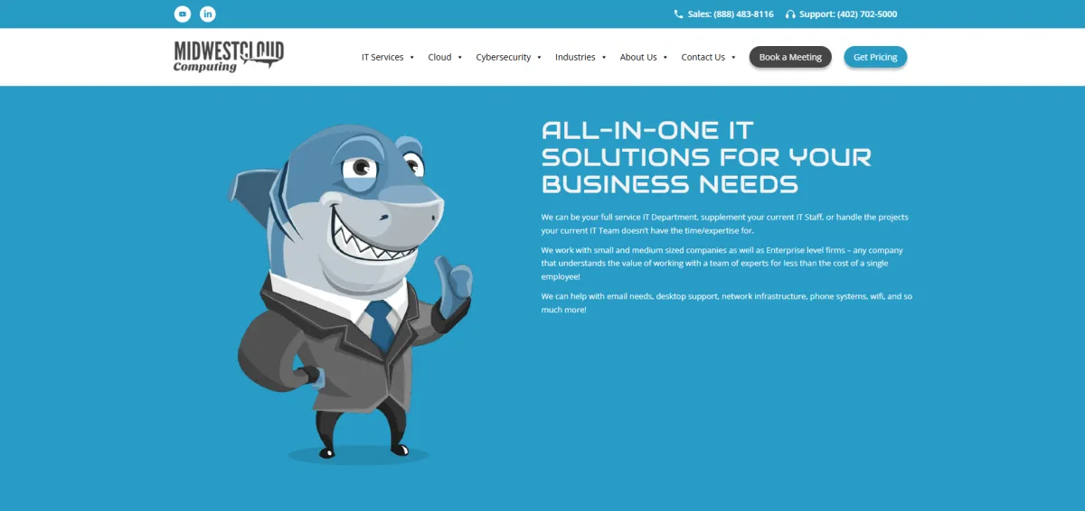 Midwest Cloud Computing managed IT services Omaha Nebraska homepage