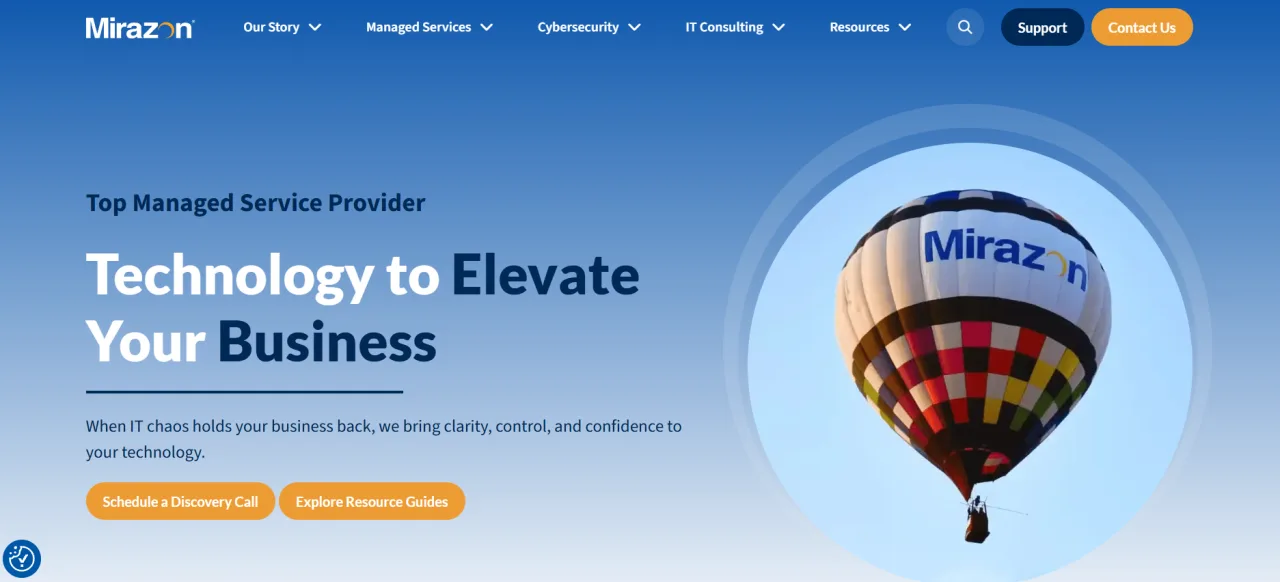 Mirazon managed IT services Louisville KY — homepage
