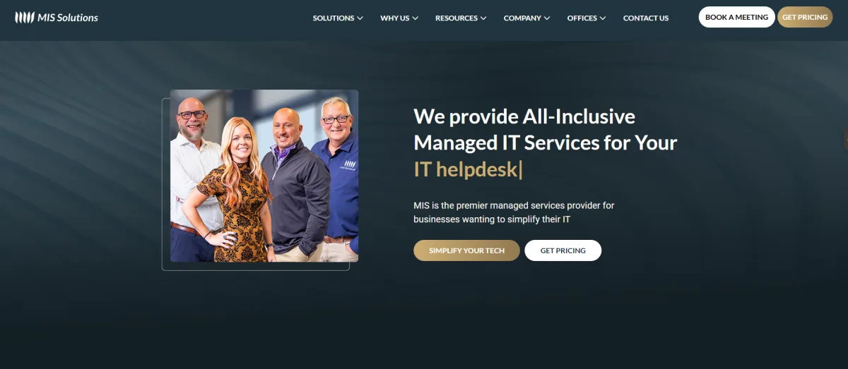 MIS Solutions Cincinnati managed IT services homepage