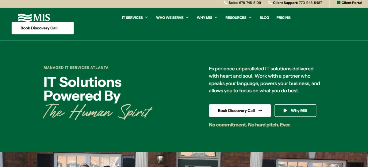 MIS Solutions managed IT for professional services firms Atlanta homepage