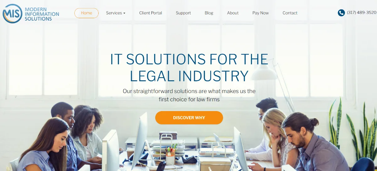 Modern Information Solutions IT services in Indianapolis homepage