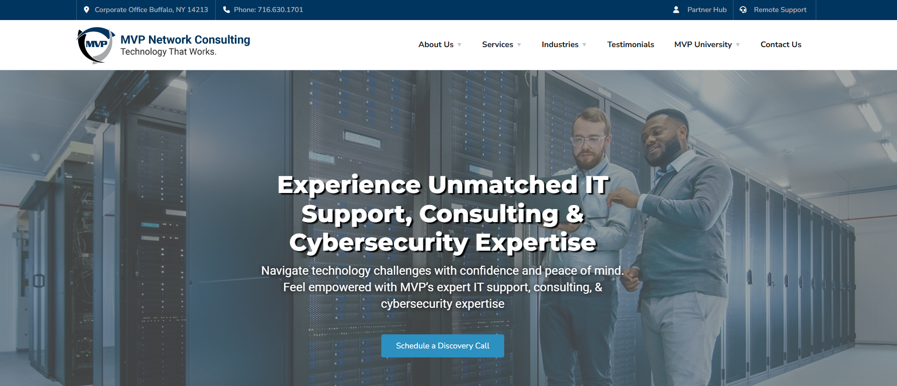 MVP Network Consulting managed IT services in Buffalo, NY — homepage