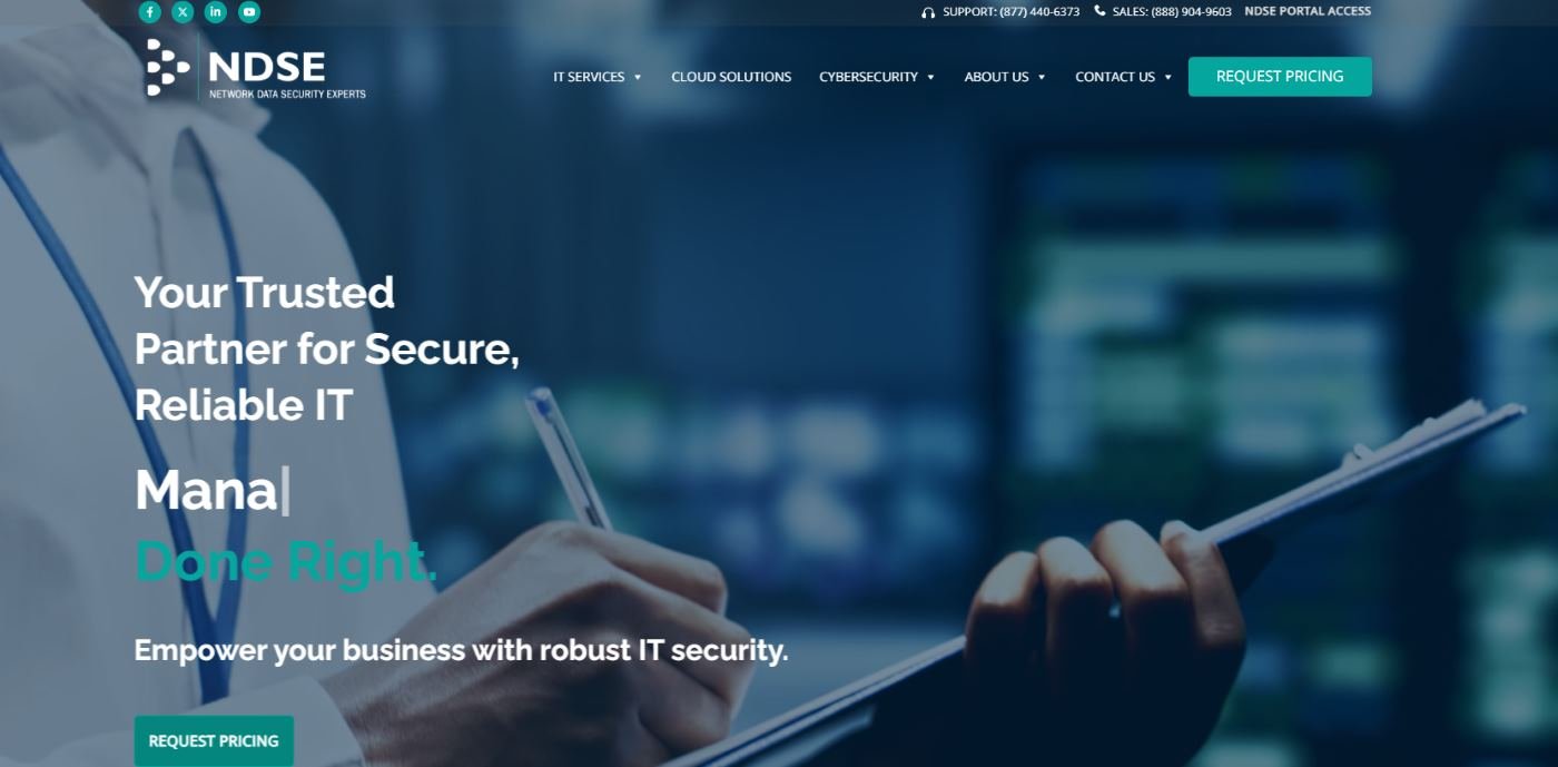 NDSE managed IT services government contractors Richmond VA homepage