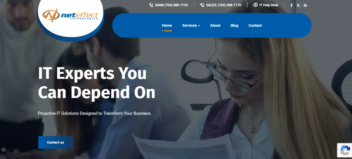 neteffect technologies managed IT services in Charlotte — homepage