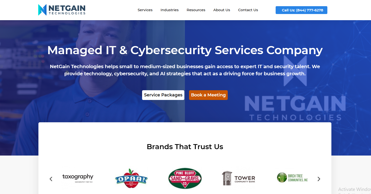 NetGain Technologies managed IT services Chattanooga TN — homepage