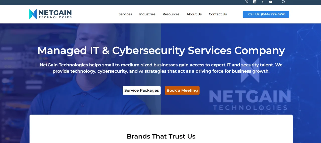 NetGain Technologies managed IT services Louisville KY — homepage
