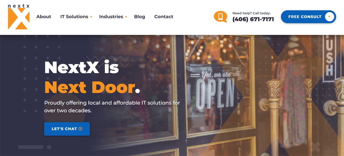 NextX Communications homepage — Billings, MT managed IT for SMBs