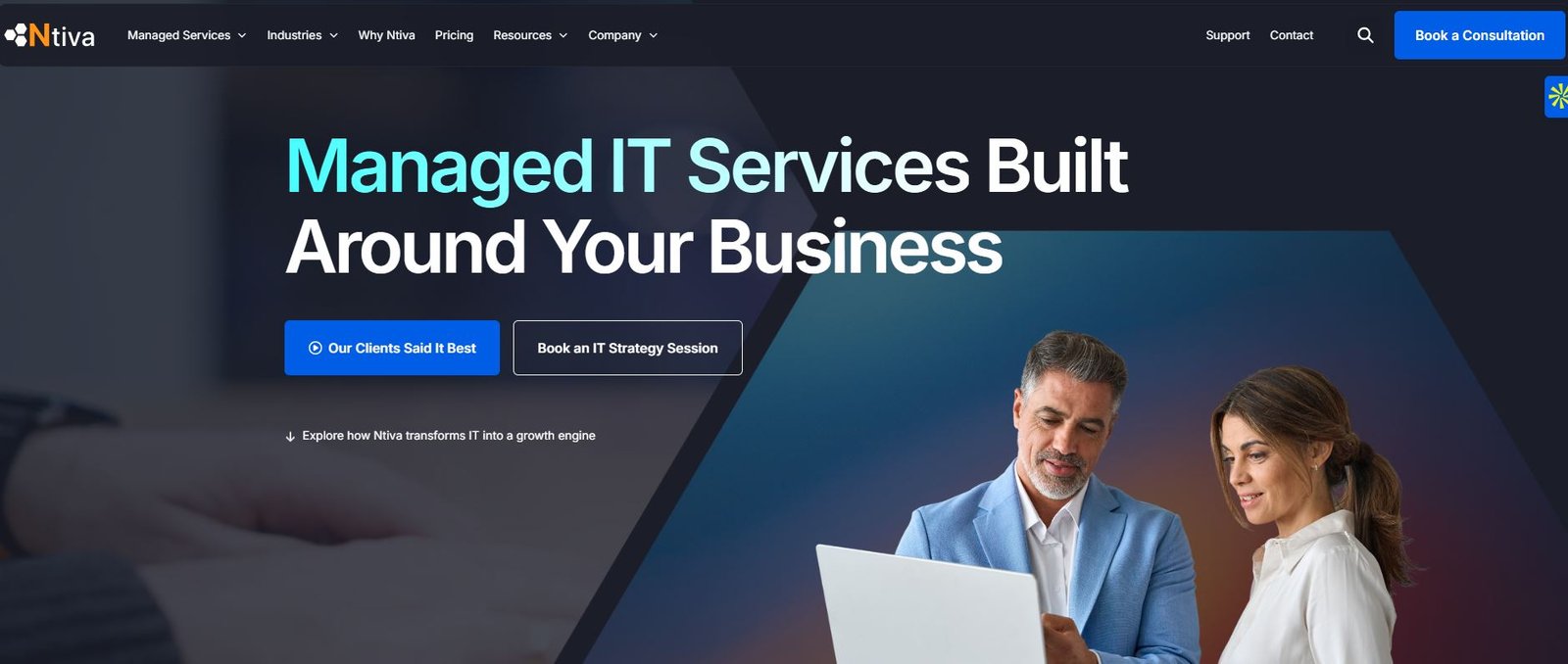 Ntiva managed IT services for the hospitality industry homepage