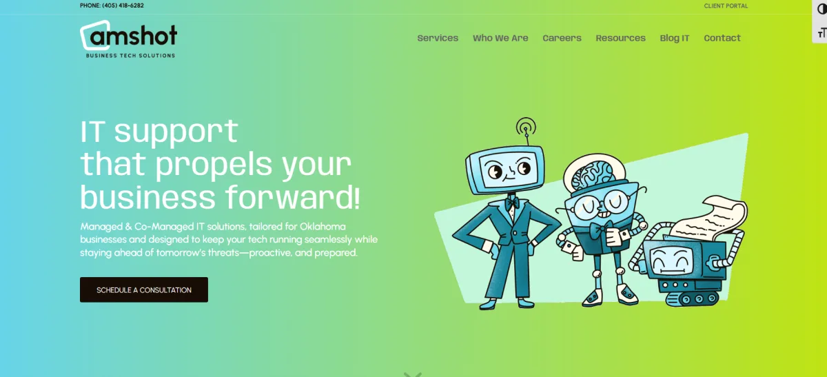 amshot downtown Oklahoma City IT support for energy companies — homepage