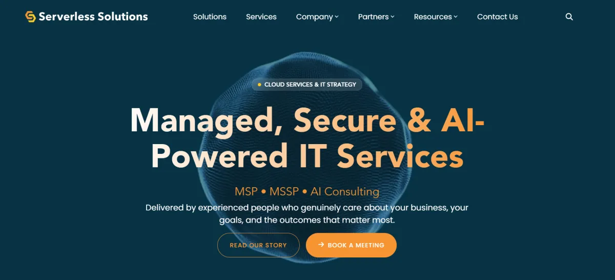 Serverless Solutions cloud-forward managed IT for Oklahoma energy companies — homepage
