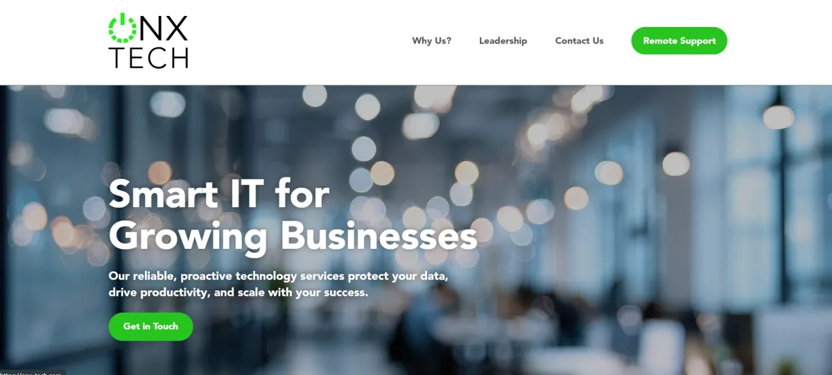 ONX Tech managed IT services Kansas City homepage