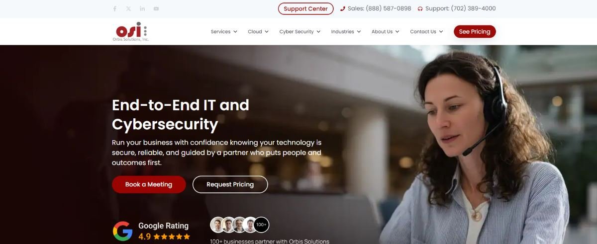 Orbis Solutions CPA and financial-firm IT services in Las Vegas homepage