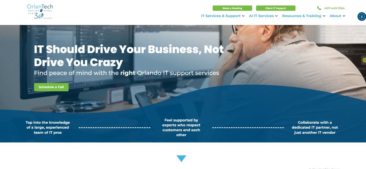 OrLANtech managed IT services Orlando FL homepage