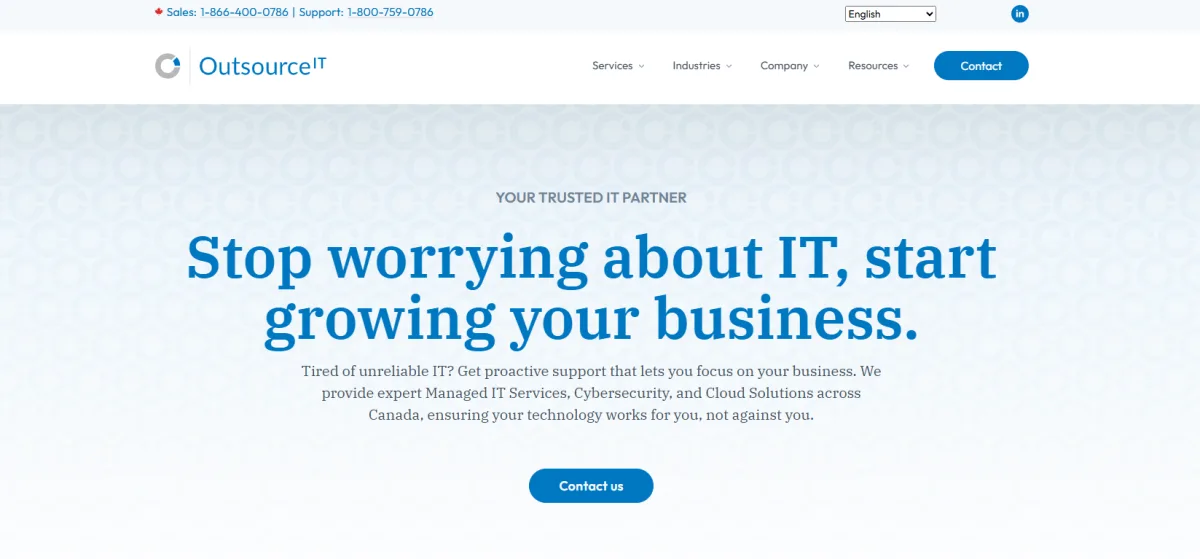 Outsource IT managed services Denver homepage
