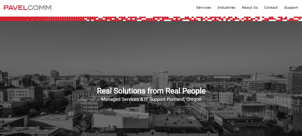 Pavelcomm manufacturing IT services Portland Oregon homepage