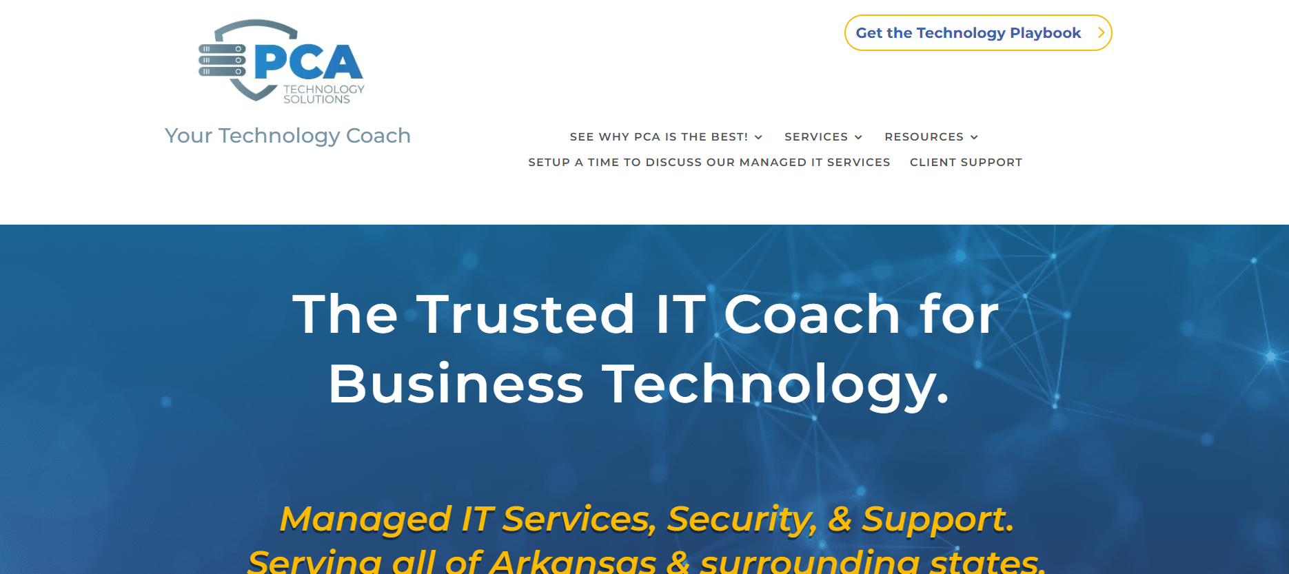 PCA Technology Solutions managed IT services in Little Rock, AR &mdash; homepage