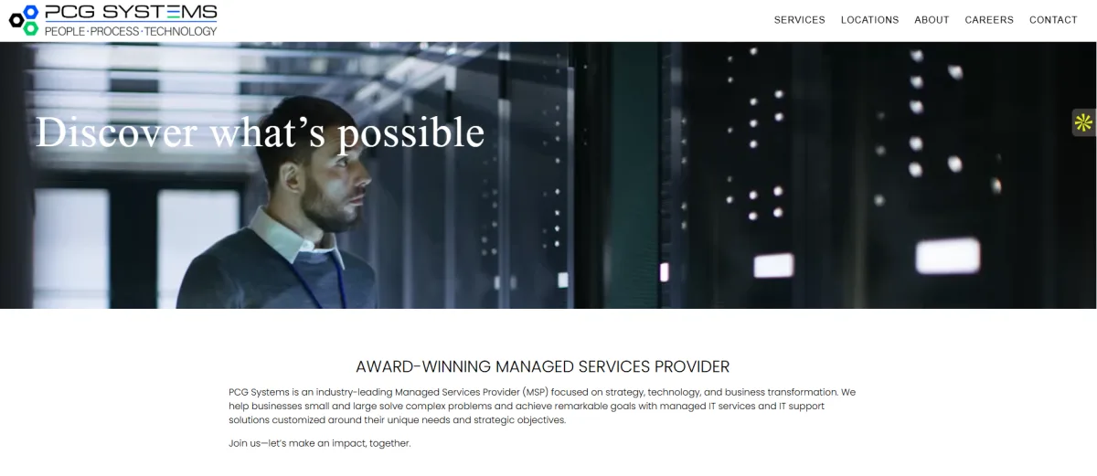 PCG Systems managed IT Denver financial district - homepage