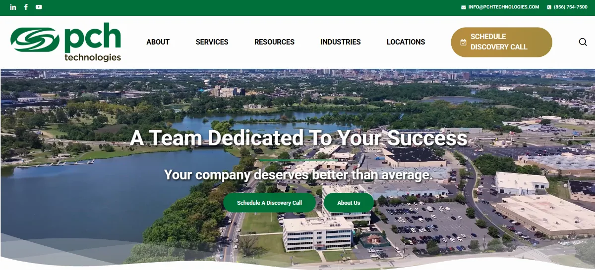 PCH Technologies cybersecurity managed IT Philadelphia — homepage