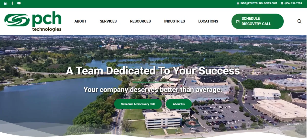 PCH Technologies cybersecurity and managed IT Pennsauken NJ Philadelphia homepage