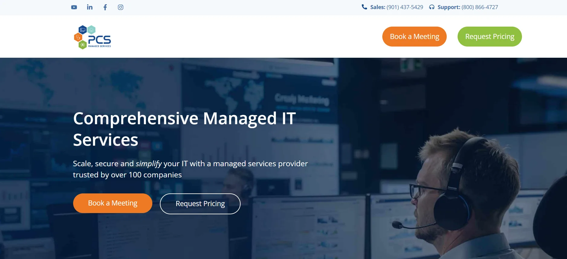 PCS Managed Services Memphis managed IT — homepage