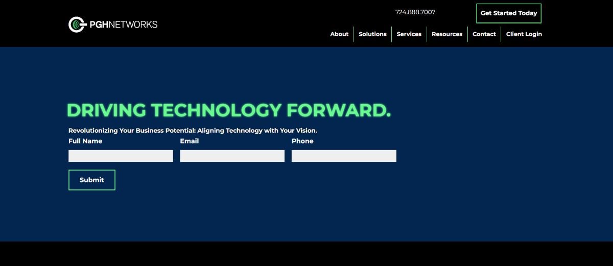 PGH Networks managed IT for financial services in Pittsburgh homepage