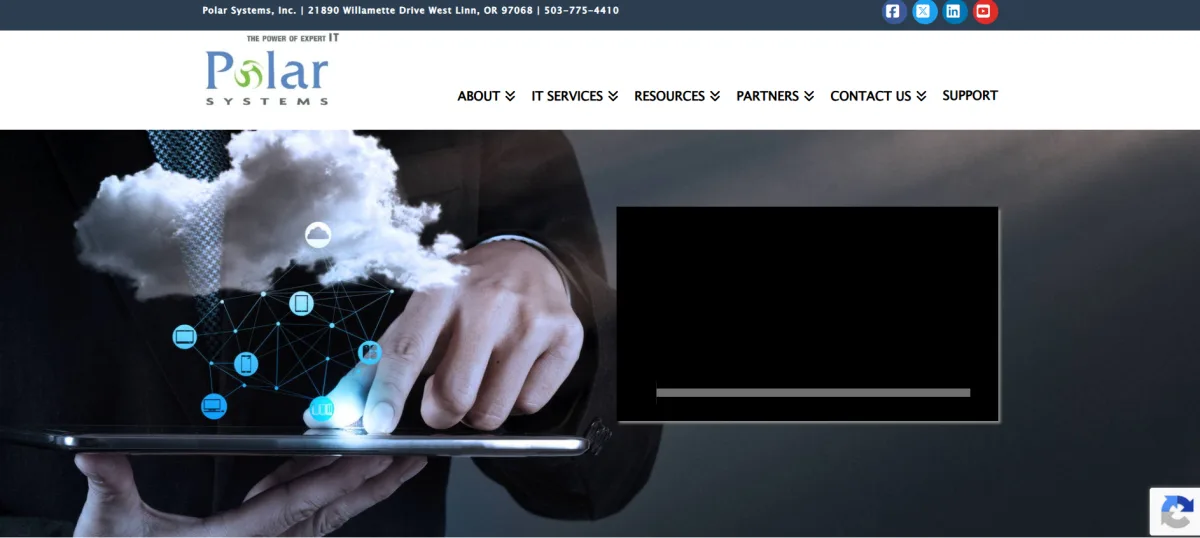 Polar Systems managed IT Portland healthcare provider homepage