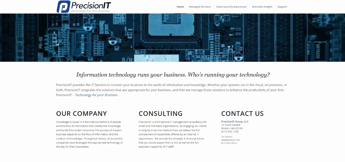 Precision IT Consulting local government IT in the Sacramento region — homepage
