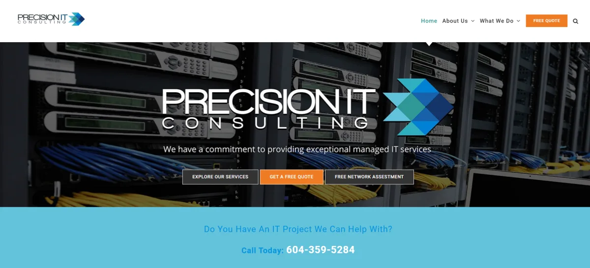 Precision IT Consulting financial services IT San Francisco homepage