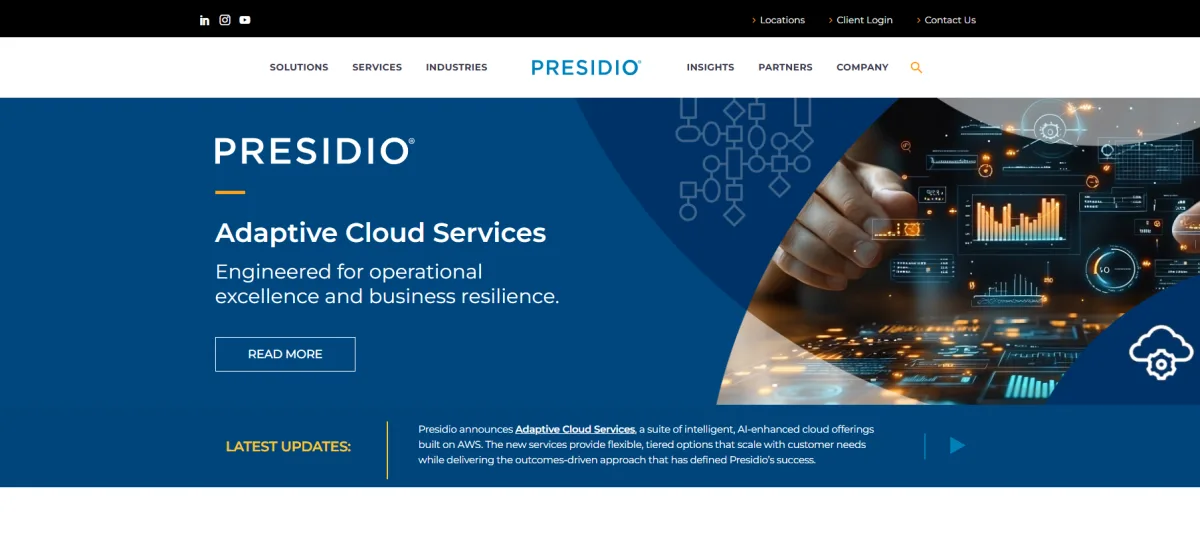 Presidio enterprise cloud and managed services homepage