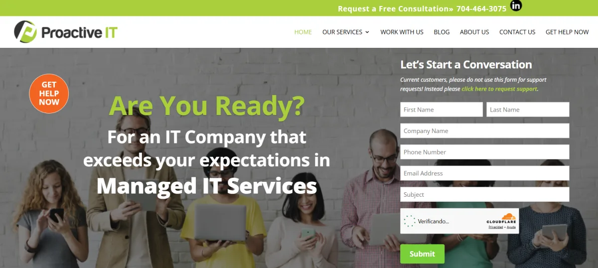 Proactive IT managed IT services for law firms in Charlotte homepage