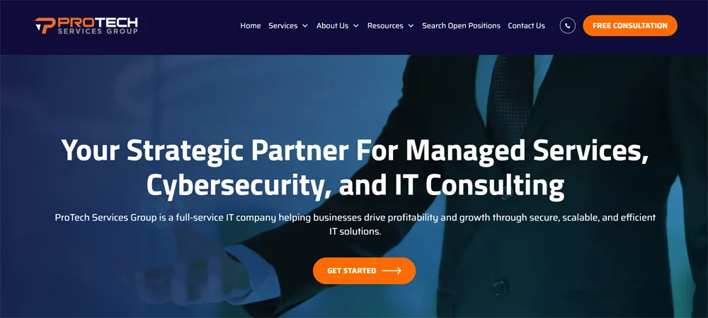 ProTech Services Group full-service managed IT and cybersecurity Memphis homepage