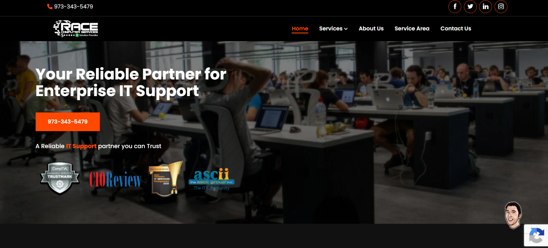 Race Computer Services managed IT services in Trenton, NJ — homepage