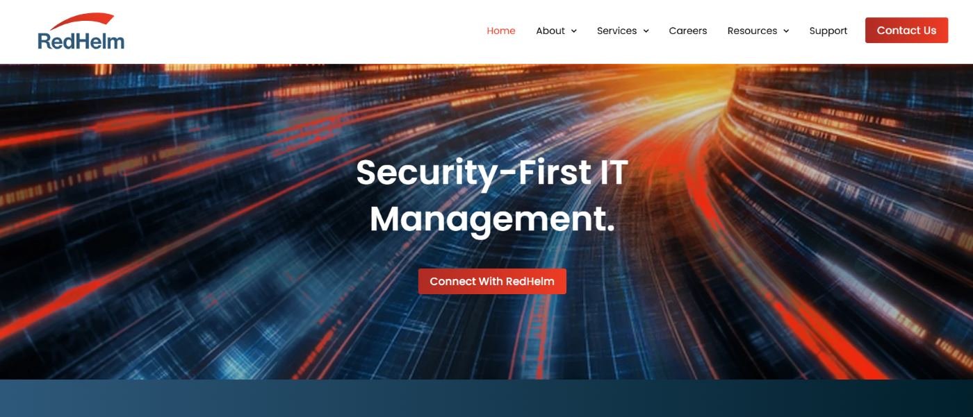 RedHelm security-first managed IT in Pittsburgh South Hills homepage
