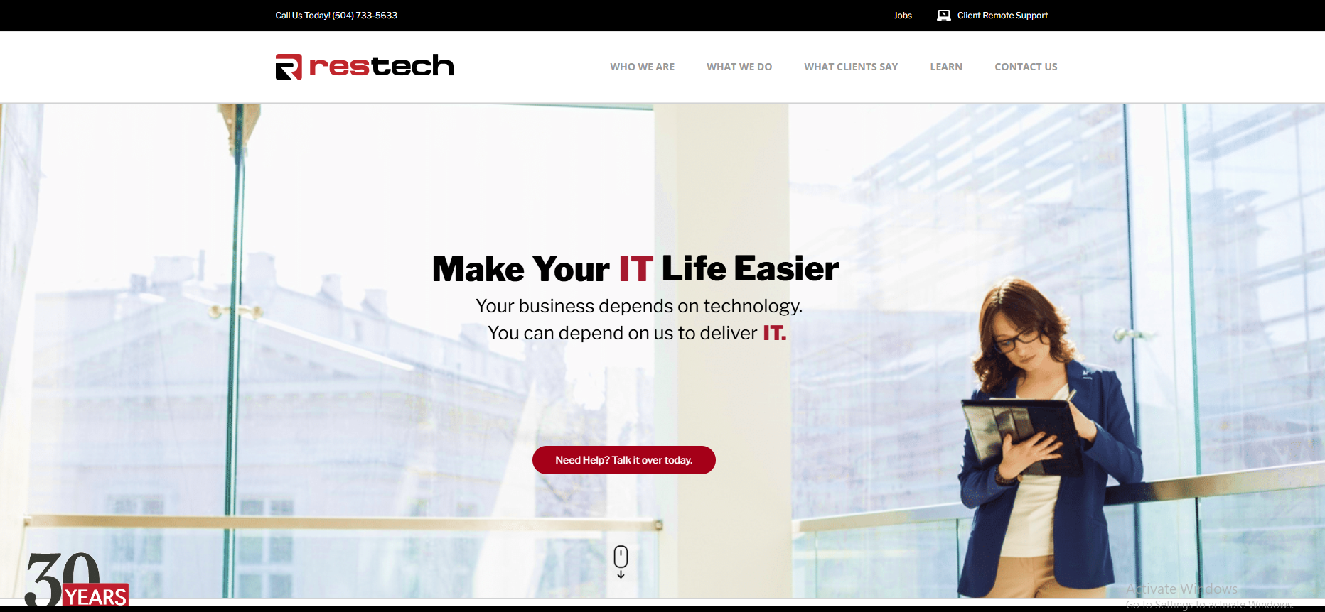 Restech IT support Metairie Louisiana — homepage