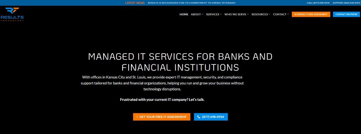 RESULTS Technology managed IT for financial services in St. Louis homepage