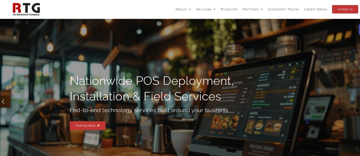 Retail Technology Group POS deployment services homepage