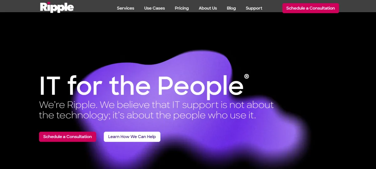 Ripple IT managed services Atlanta homepage