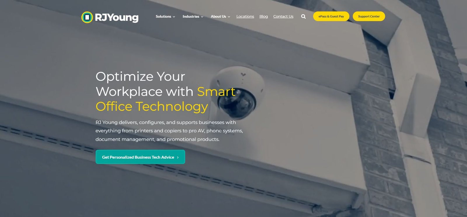 RJ Young manufacturing IT and document management Nashville TN homepage screenshot
