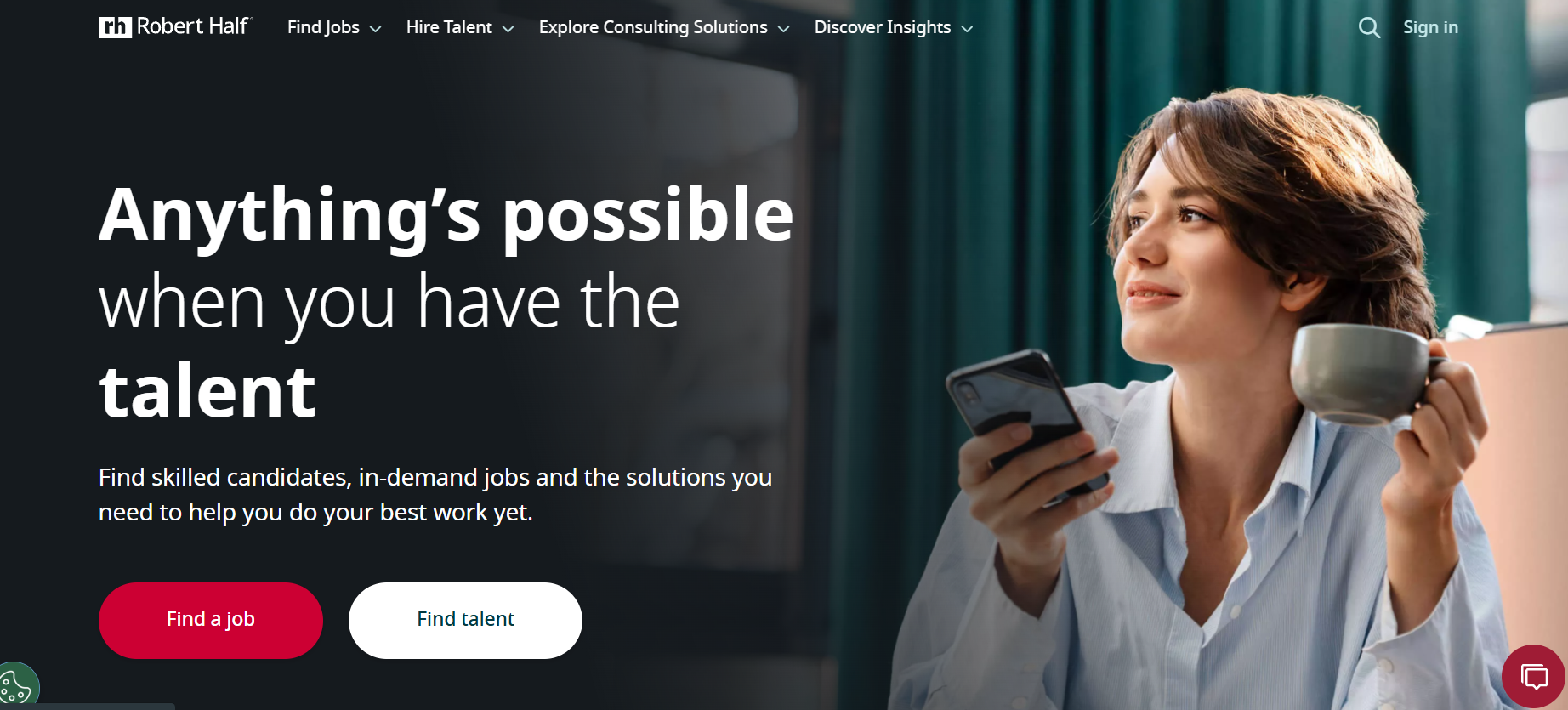 Robert Half Technology Nashville — homepage screenshot