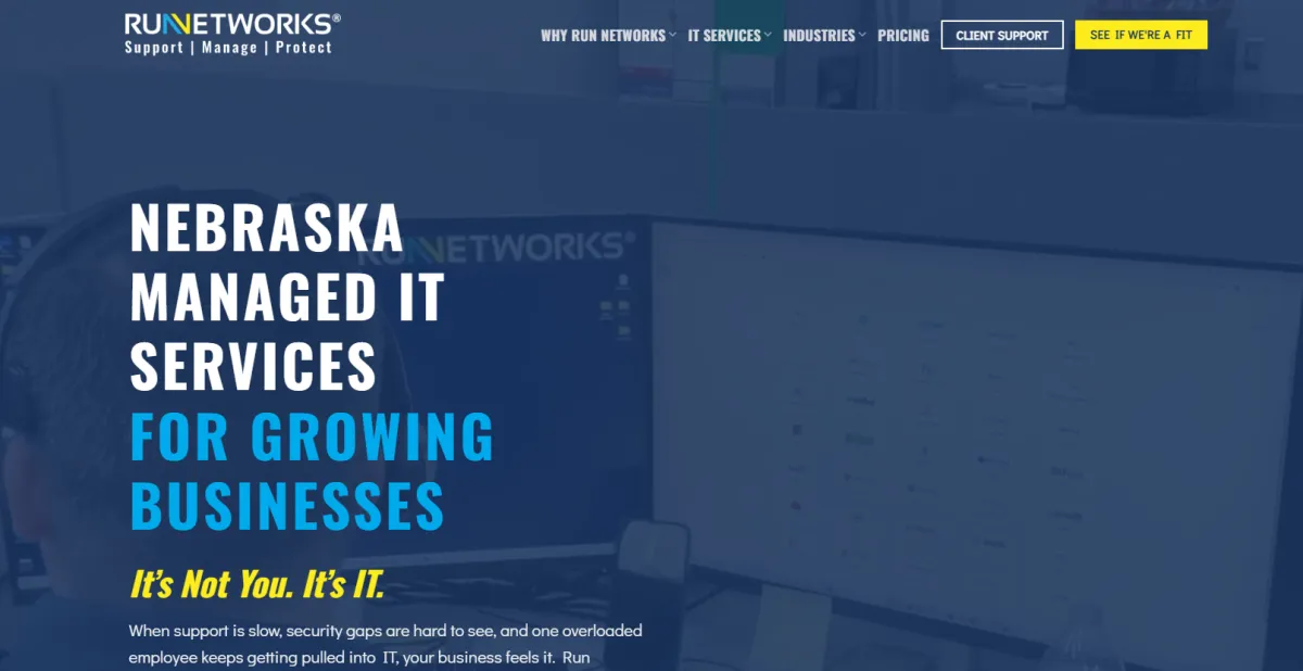 Run Networks Omaha managed IT services homepage