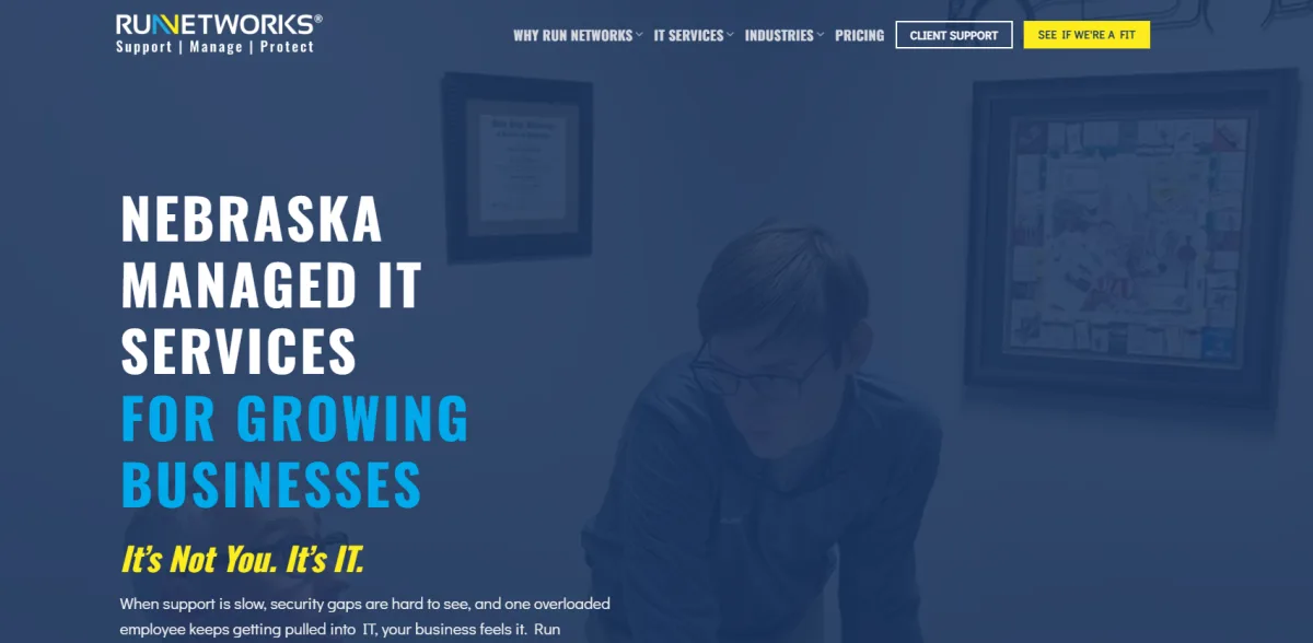 Run Networks managed IT services for logistics and transportation in Omaha, Nebraska homepage