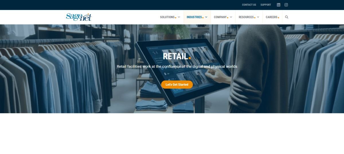 SageNet retail and c-store network services homepage