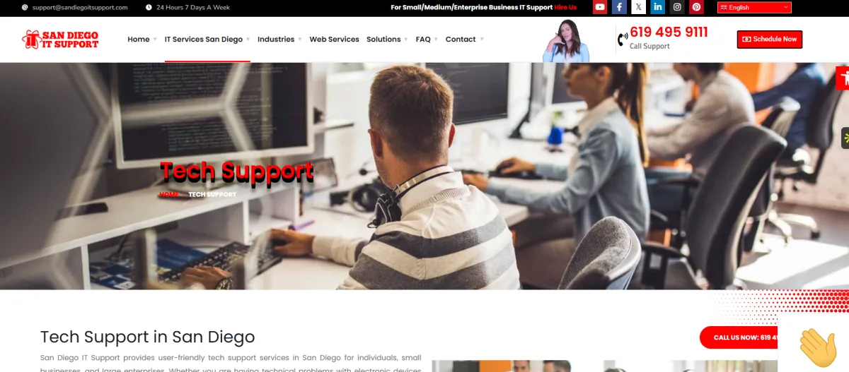 San Diego Tech Support real estate IT services homepage