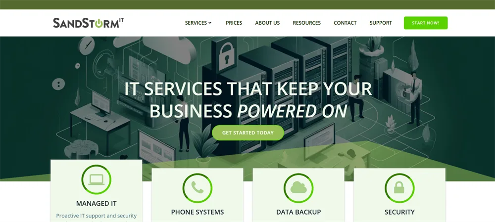 SandStorm IT managed IT support serving Greater Memphis from Atoka Tennessee homepage