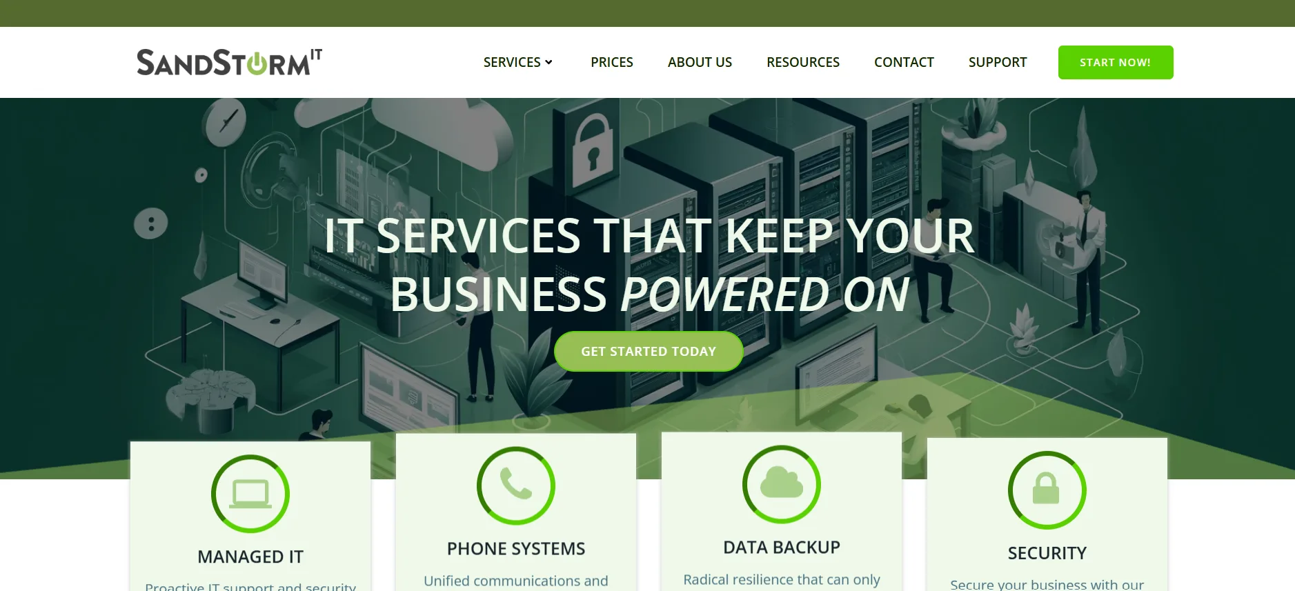 SandStorm IT managed services Memphis region — homepage